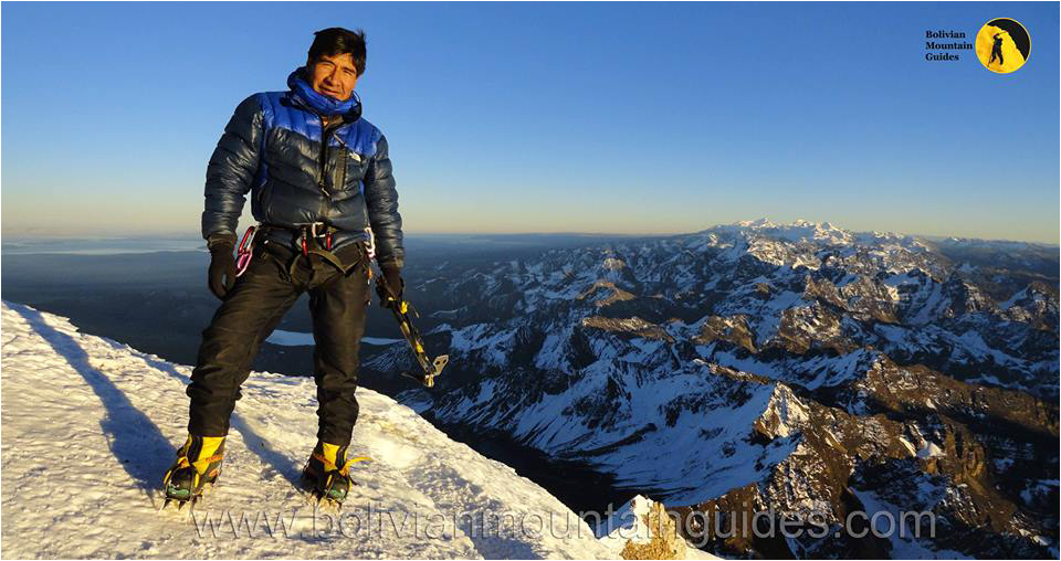 Eduardo, summit of Huayna Potosi.
