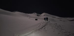 Beginning of the ascent to the Summit.