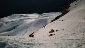 Huayna Potosi, final part of the ascent.